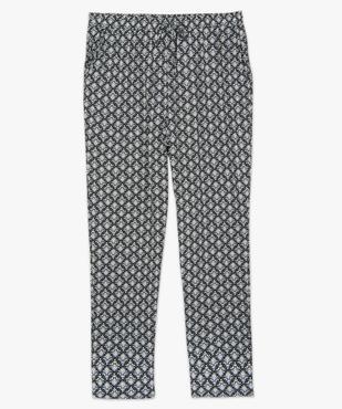 Pantalon femme grande taille large et fluide imprimé à taille élastiquée vue4 - GEMO (G TAILLE) - GEMO