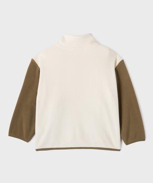 Sweat zippé à col montant en velours garçon vue3 - GEMO (ENFANT) - GEMO