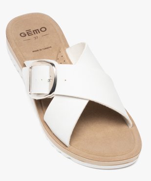 Mules femme plates à brides épaisses et à boucle vue5 - GEMO (CONFORT) - GEMO