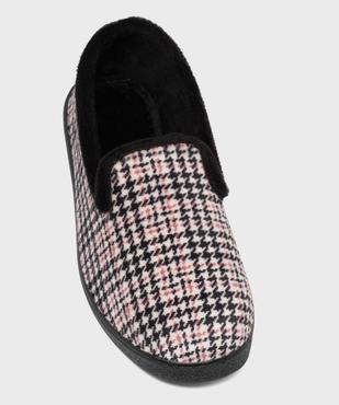 Chaussons femme pantoufles confort à motif Vichy vue11 - G'FLEX - GEMO