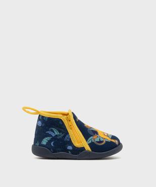 Chaussons montants zippés en velours imprimés Simba - Le Roi Lion vue1 - ROI LION - GEMO