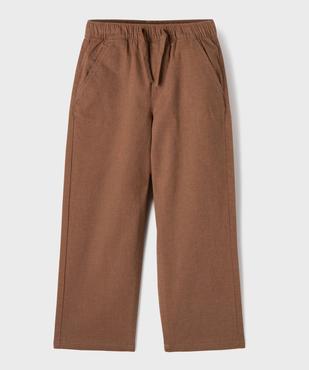 Pantalon en lin et coton avec taille ajustable garçon vue2 - GEMO (ENFANT) - GEMO