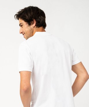Polo à manches courtes en maille piquée homme vue3 - GEMO 4G HOMME - GEMO