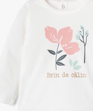 Pyjama bébé fille en jersey avec motifs fleuris vue2 - GEMO(BB COUCHE) - GEMO