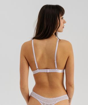 Soutien-gorge triangle en dentelle avec mousses amovibles vue2 - GEMO(HOMWR FEM) - GEMO