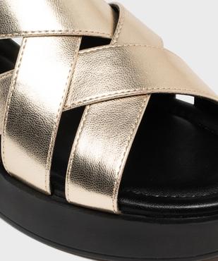 Sandales à talon compensé et brides entrelacées femme - 5 Miles vue6 - 5 MILES - GEMO