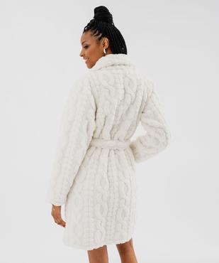 Robe de chambre en maille douillette femme vue3 - GEMO(HOMWR FEM) - GEMO