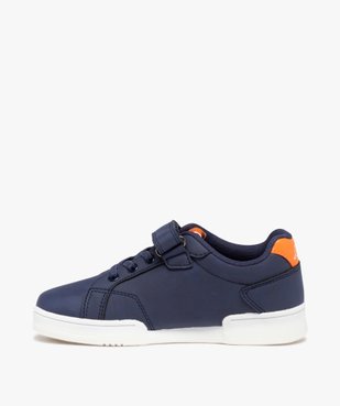 Baskets garçon unies à lacets et scratch - Kappa vue3 - KAPPA - GEMO