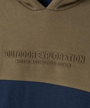 Sweat à capuche bicolore garçon vue3 - GEMO (JUNIOR) - GEMO