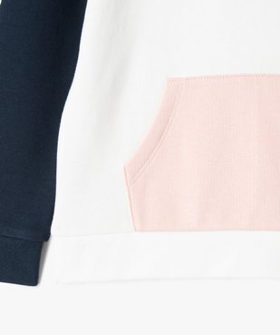 Sweat fille à capuche et poche kangourou en molleton chaud vue2 - GEMO (ENFANT) - GEMO