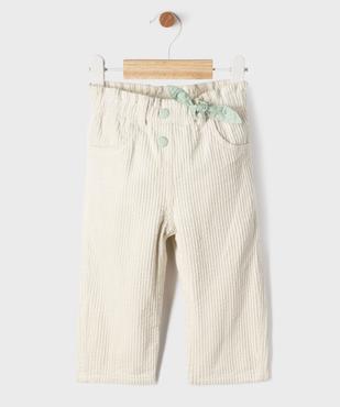 Pantalon en velours côtelé taille ajustable bébé fille vue1 - GEMO(BEBE DEBT) - GEMO