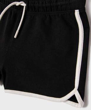 Short en maille French Terry avec taille ajustable fille vue3 - GEMO 4G FILLE - GEMO