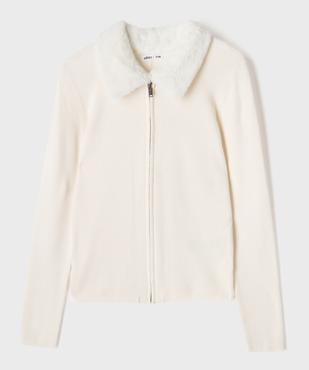 Gilet zippé en maille fille vue1 - GEMO (JUNIOR) - GEMO