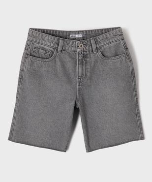 Short en jean droit et long à finition bord-franc fille vue2 - GEMO (JUNIOR) - GEMO