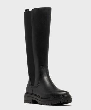 Bottes avec tige bi-matière à semelle crantée femme vue8 - 5 MILES - GEMO