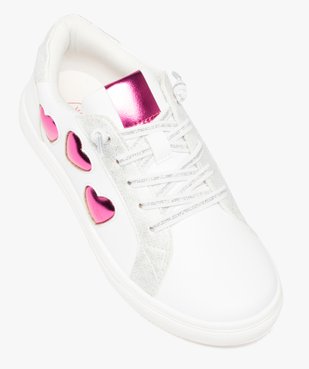 Baskets fille avec cœurs métallisés sur les côtés vue5 - GEMO (ENFANT) - GEMO