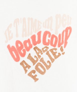 Tee-shirt bébé fille à manches courtes et motif cœur vue2 - GEMO(BEBE DEBT) - GEMO