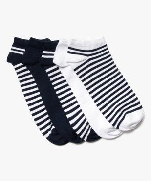 Chaussettes ultra courtes rayées garçon (lot de 5) vue1 - GEMO 4G GARCON - GEMO