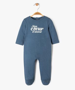 Pyjama dors-bien en coton fermeture pont-dos bébé vue1 - GEMO(BB COUCHE) - GEMO