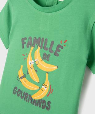 Tee-shirt manches courtes avec motif humoristique bébé garçon vue2 - GEMO 4G BEBE - GEMO