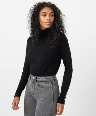 Pull femme en maille fine à col roulé vue2 - GEMO 4G FEMME - GEMO