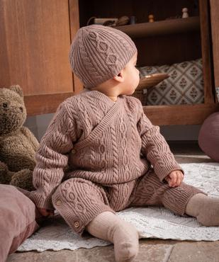 Combinaison en maille torsadée bébé vue1 - GEMO 4G BEBE - GEMO