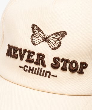 Casquette fille avec motif papillon et inscription brodée vue2 - GEMO (JUNIOR) - GEMO