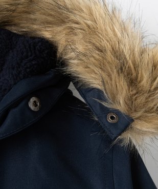 Parka déperlante avec doublure chaude et capuche garçon vue3 - GEMO 4G GARCON - GEMO