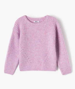 Pull en grosse maille à col rond fille vue1 - GEMO (ENFANT) - GEMO