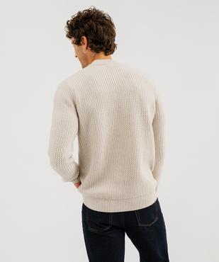 Pull en maille fantaisie moelleuse homme vue4 - GEMO (HOMME) - GEMO