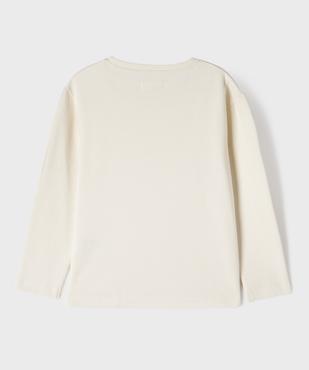 Tee-shirt manches longues en maille nid d’abeille garçon vue3 - GEMO 4G GARCON - GEMO