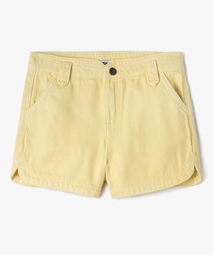 Short fille en toile denim avec bas arrondi vue2 - GEMO 4G FILLE - GEMO
