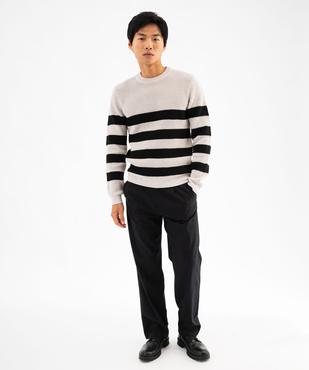 Pull rayé en grosse maille homme vue5 - GEMO (HOMME) - GEMO