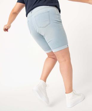 Bermuda en jean à revers femme grande taille vue3 - GEMO 4G GT - GEMO