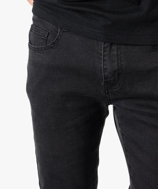 Jean slim taille basse uni en toile légère vue2 - GEMO (HOMME) - GEMO