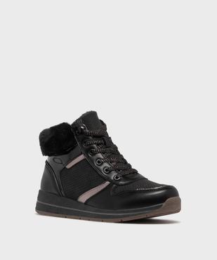 Boots confort avec talon compensé et doublure chaude femme vue2 - HOBIZ - GEMO