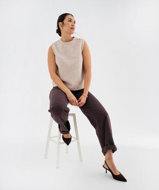 Pull sans manches col rond femme vue4 - GEMO(FEMME PAP) - GEMO