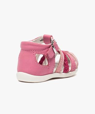 Sandales en cuir multibrides vue4 - GEMO(BEBE DEBT) - GEMO