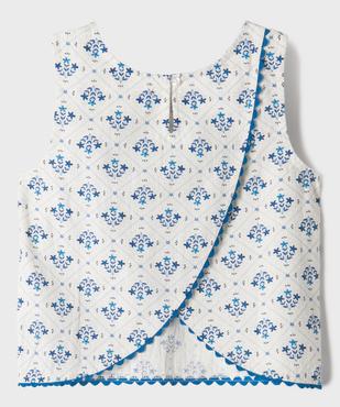 Blouse sans manches fleurie fille - LuluCastagnette vue3 - LULUCASTAGNETTE - GEMO
