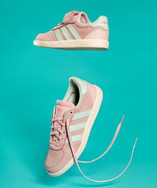 Baskets basses en cuir suédé Breaknet Sleek EL fille - Adidas vue6 - ADIDAS - GEMO