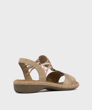 Sandales confort dessus métallisé femme - Softrelax vue6 - SOFTRELAX - GEMO