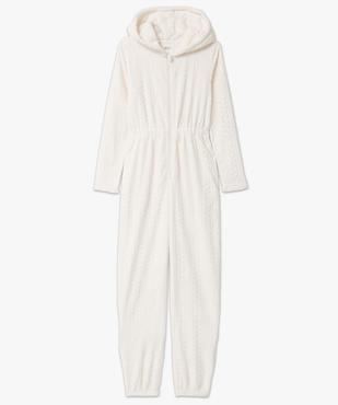 Combinaison pyjama femme en maille peluche avec capuche vue4 - GEMO(HOMWR FEM) - GEMO