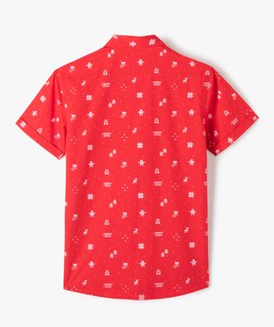 Chemise de Noël garçon à manches courtes avec poche poitrine vue3 - GEMO (JUNIOR) - GEMO