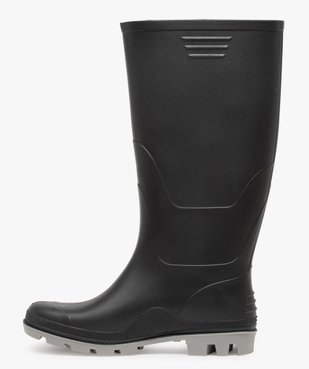Bottes de pluie homme à semelle crantée contrastée vue3 - URBAN STEPS - GEMO