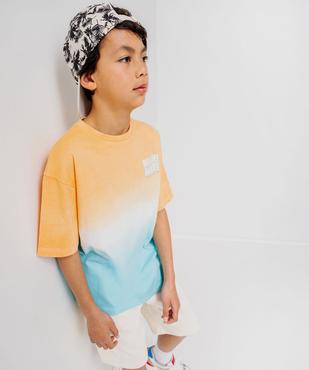 Tee-shirt manches courtes tie-and-dye garçon vue1 - GEMO (JUNIOR) - GEMO