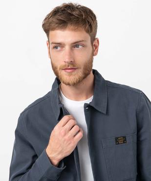 Veste homme en coton forme chemise vue2 - GEMO (HOMME) - GEMO