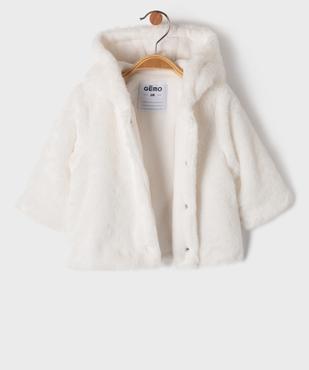 Veste à capuche en fourrure imitation doublée velours bébé vue2 - GEMO(BB COUCHE) - GEMO