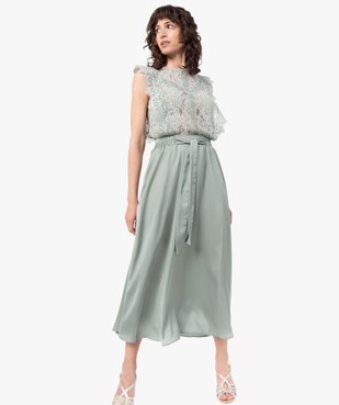 Blouse femme sans manches en dentelle transparente vue5 - GEMO(FEMME PAP) - GEMO