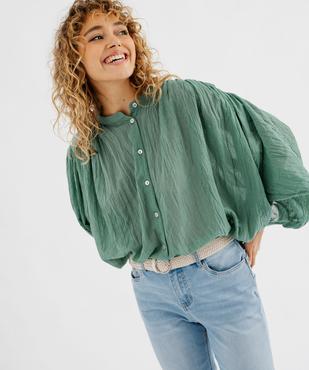 Blouse à manches longues coupe oversize femme  vue1 - GEMO(FEMME PAP) - GEMO