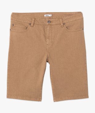 Bermuda homme en coton extensible aspect jean vue4 - GEMO (HOMME) - GEMO